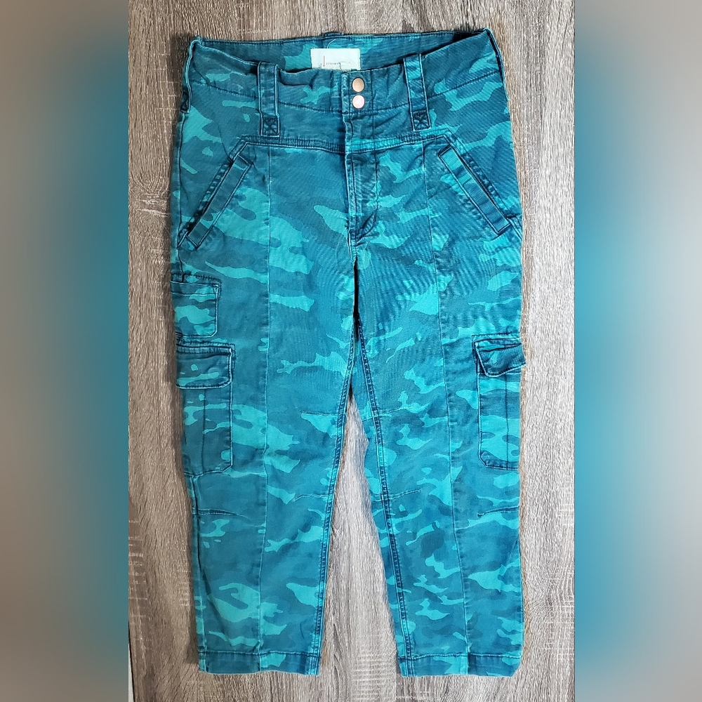 Anthropologie Size 27 Green Cargo Jeans Pre-owned